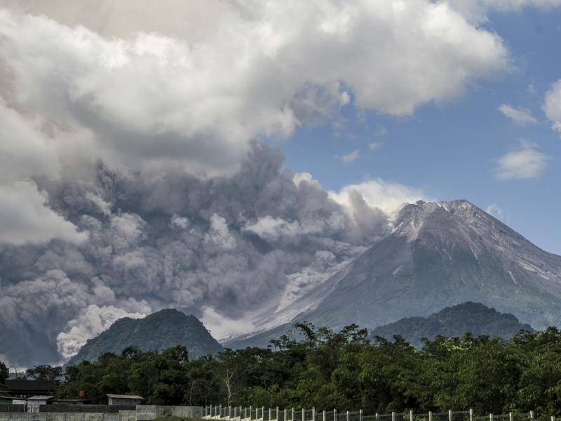 Authorities have barred people from carrying out activities close to Mount Marapi in Indonesia. (AP PHOTO)