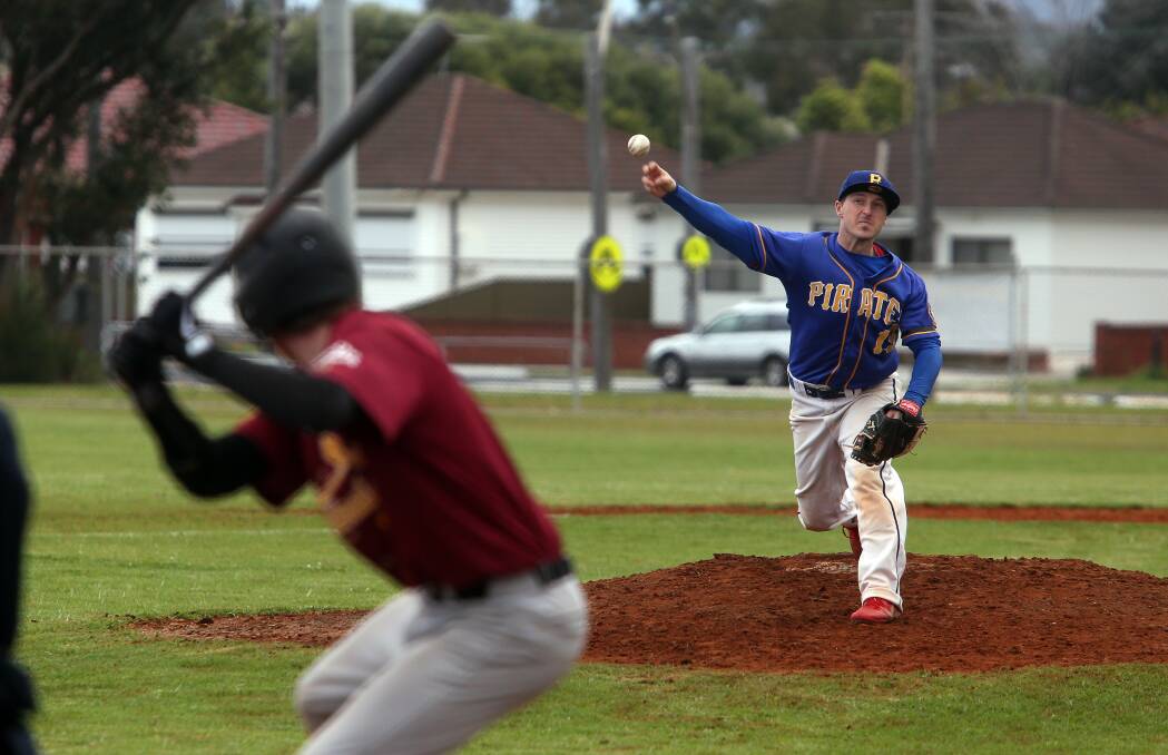 Pirates ace Brenden Lower struck out 13 Cardinals batters to lead his side to a 5-0 win and a place in the grand final. Picture: ROBERT PEET