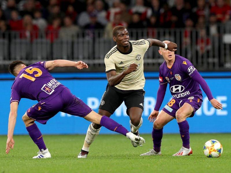 Paul Pogba was influential as Manchester United beat Perth Glory 2-0 at Optus Stadium.