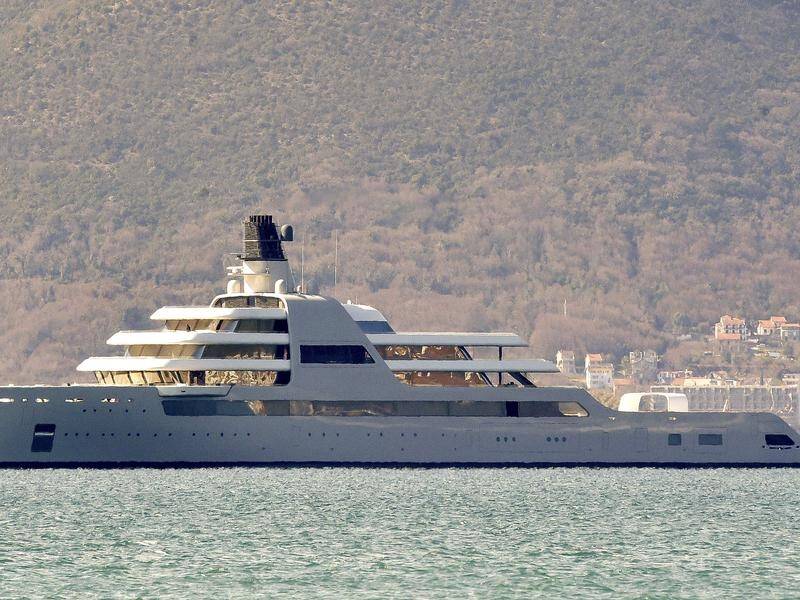Roman Abramovich's $US600 million yacht Solaris is off the coast of Albania "awaiting orders".