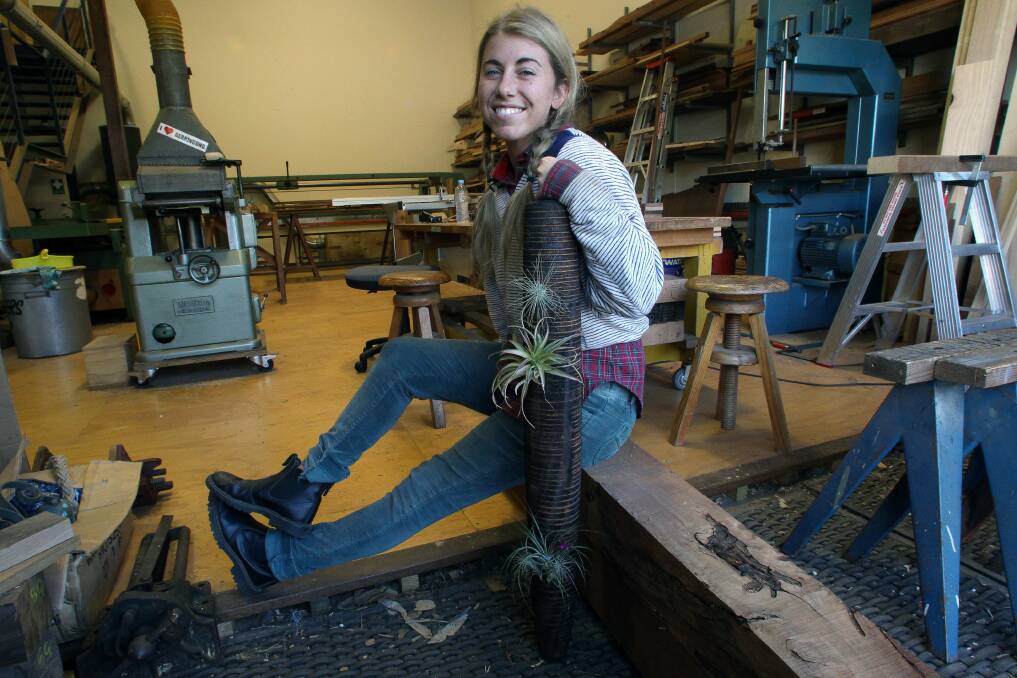 Woodworker Elise Cameron-Smith will show her work at next month's market.  Picture: GREG TOTMAN