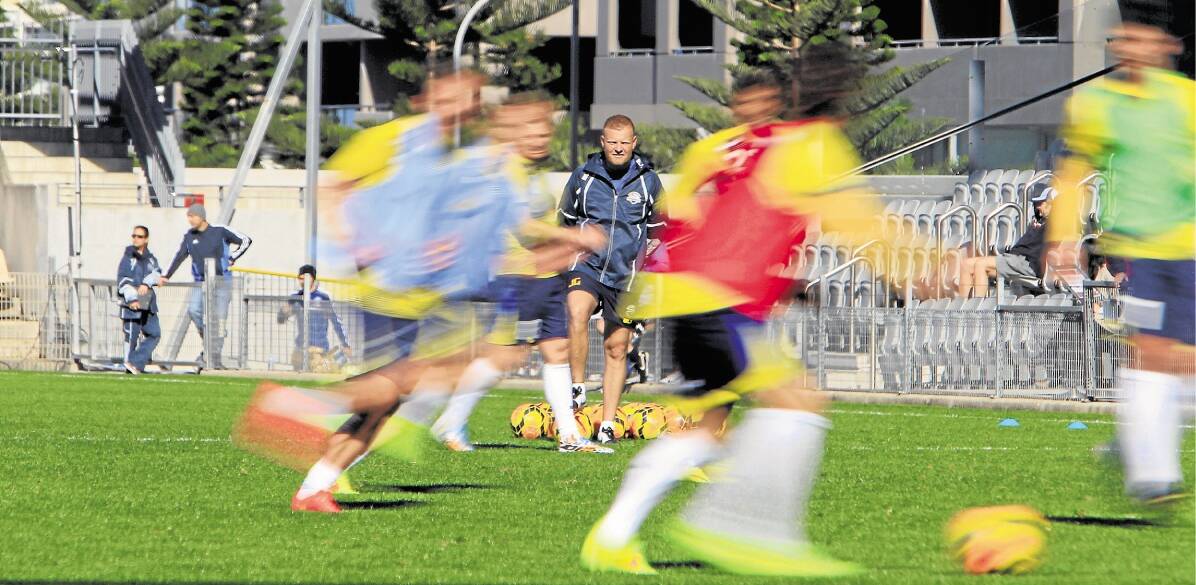 The A-League All Stars train under the watchful eye of coach Josep Gombau at WIN Stadium in Wollongong in preparation for their match against Juventus. Picture: ANDY ZAKELI