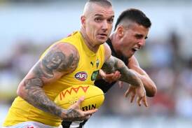 A decision will be made later in the week whether Dustin Martin plays against the Gold Coast. (James Ross/AAP PHOTOS)