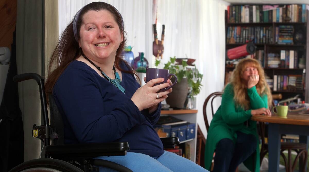  Koonawarra's Alyson Lewis, pictured with mother Wendy Smith, was helped by a Youngcare NSW grant. Picture: ROBERT PEET
