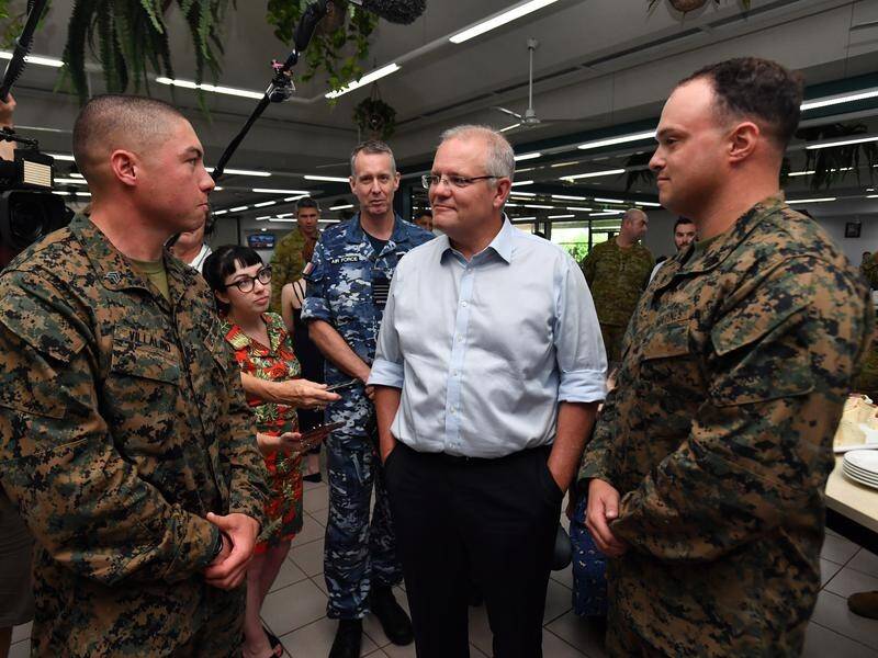 Prime Minister Scott Morrison is in the NT to announce a defence infrastructure package.