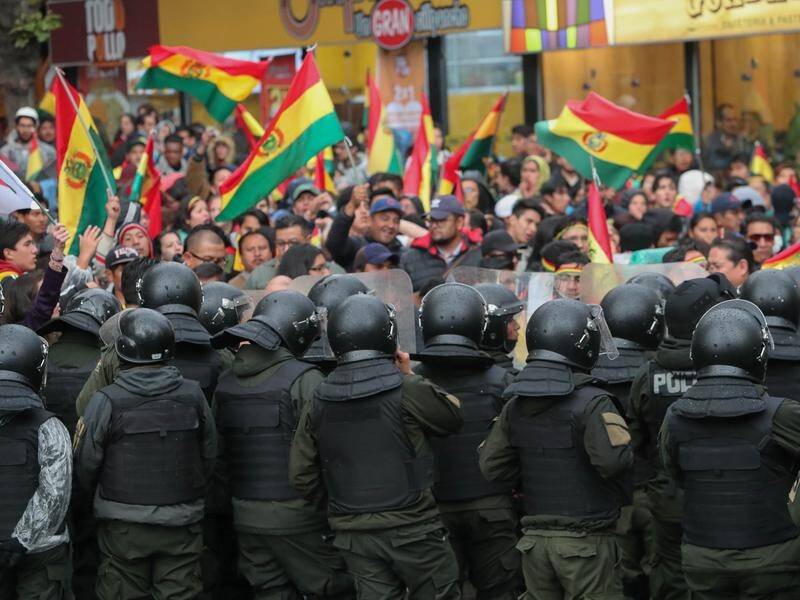 Bolivians have protested an election victory by incumbent president Evo Morales.