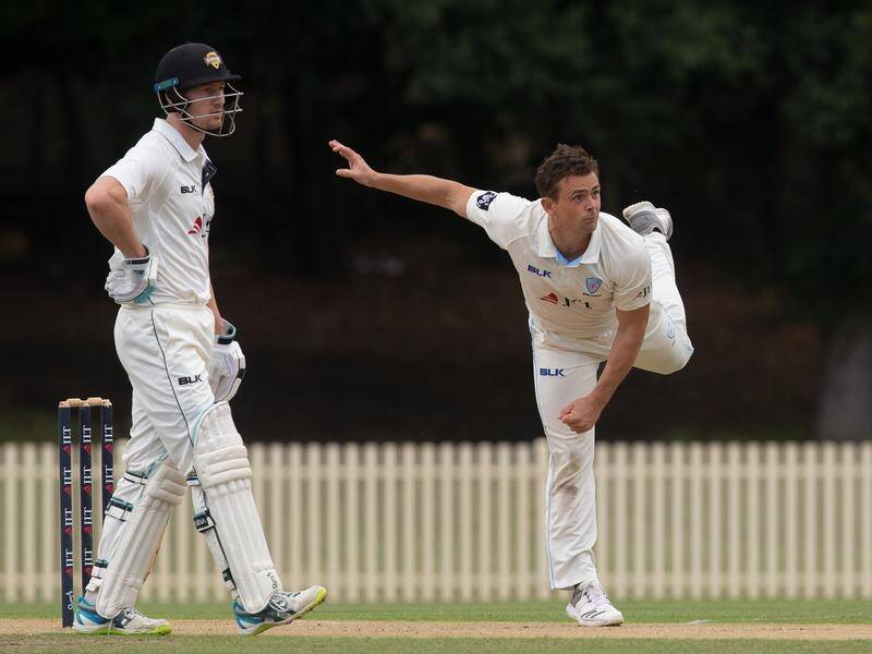 Stephen O'Keefe (R) is backing the bonus-point system for the NSW-Victoria Sheffield Shield final.