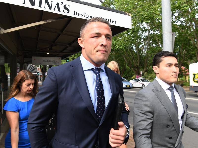 Ex-Souths captain Sam Burgess has pleaded not guilty to intimidating his former father-in-law.