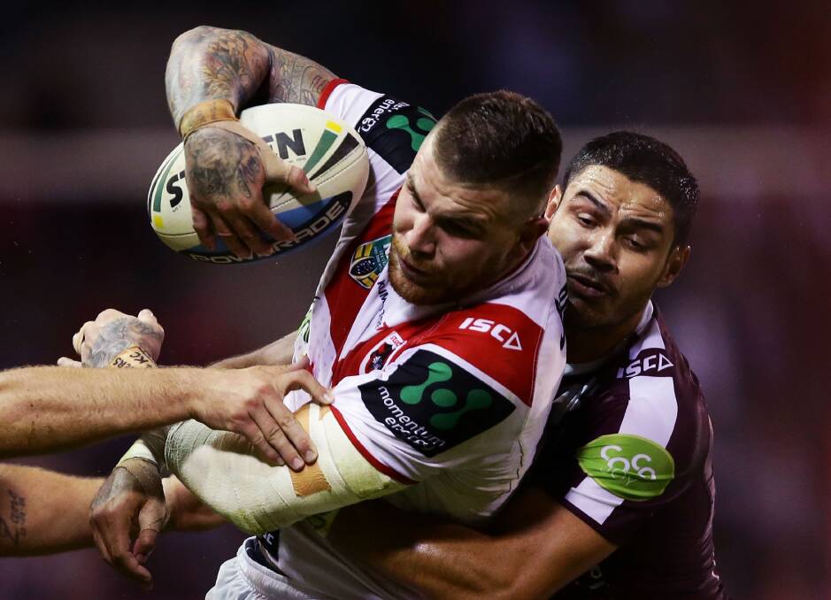 Josh Dugan has an ankle injury that he will need to manage through the season. Picture: GETTY IMAGES