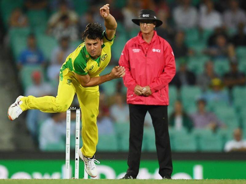 Marcus Stoinis bowled in the ODI win over India at the SCG before suffering a side injury.
