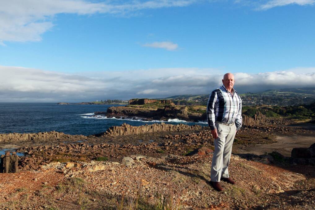 Kiama councillor Warren Steel overlooking Bombo quarry on the newly named Thunda Track.Picture: SYLVIA LIBER
