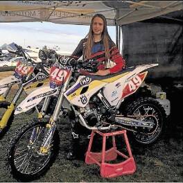 Talent: NSW champion Tanesha Harnett is keen to do well at the Australian Junior Motocross Championships in Bunbury.