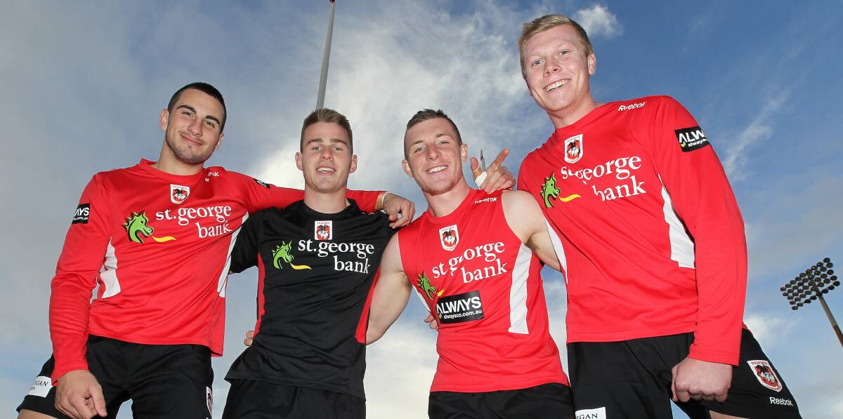 Euan Aitken (second from left) is confident the Dragons can pull through on Friday.