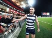 Patrick Dangerfield will play his 300th AFL game on Saturday. (Jason O'BRIEN/AAP PHOTOS)