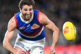 Marcus Bontempelli had 38 disposals and two goals to lead the Bulldogs to victory over the Magpies. (Joel Carrett/AAP PHOTOS)