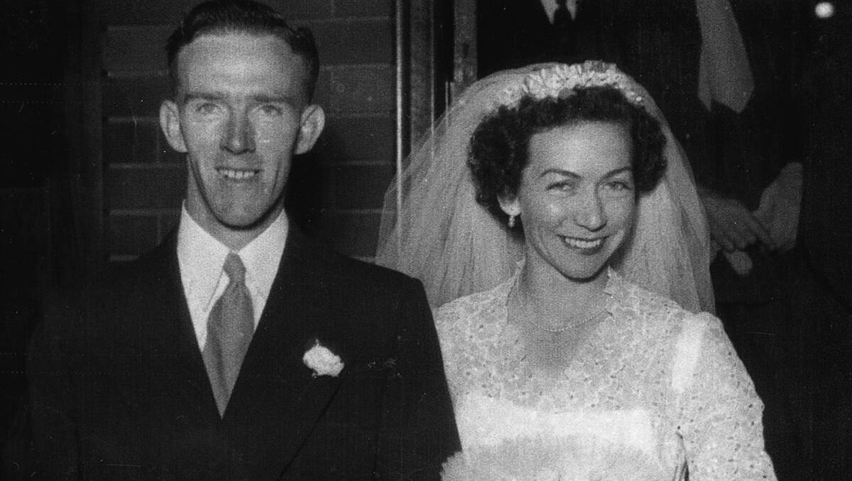 Dominic and Joan McBride on their wedding day in 1954.jpg