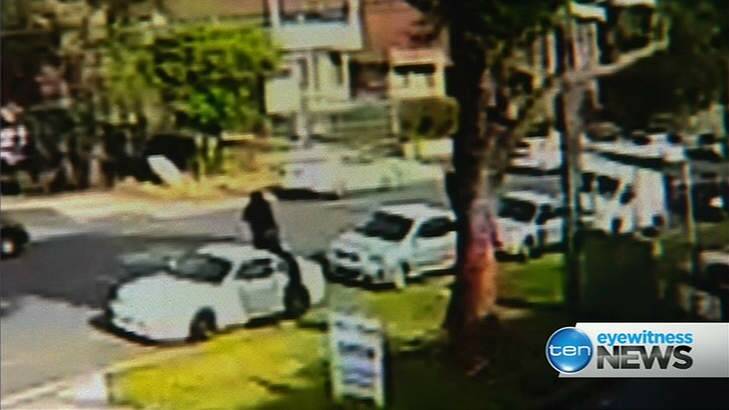 CCTV footage of Mr Gao in Arab Road, Padstow. Photo: Channel Ten