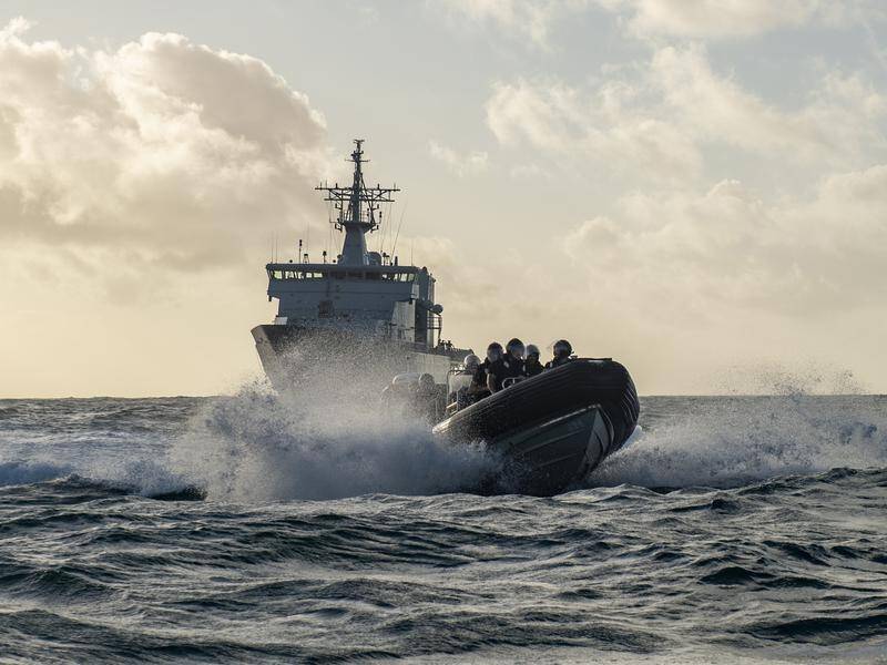 The HMNZS Wellington headed back to New Zealand early from a three-month deployment in the Pacific. (AP PHOTO)