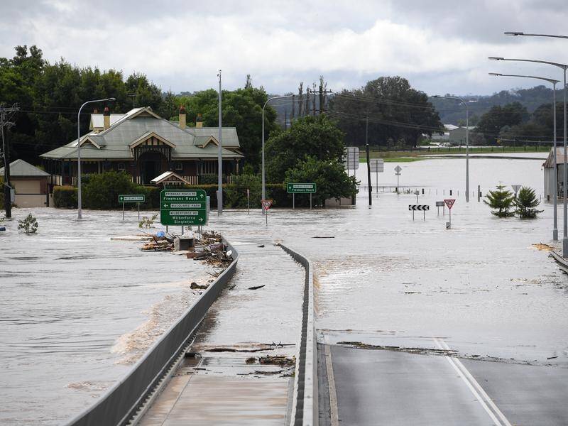 Moderate to major flooding is expected in western Sydney along rivers including the Hawkesbury.