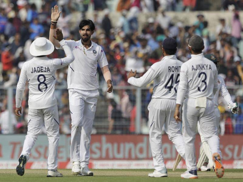 India's were in complete control of their maiden pink-ball Test after routing Bangladesh for 106.