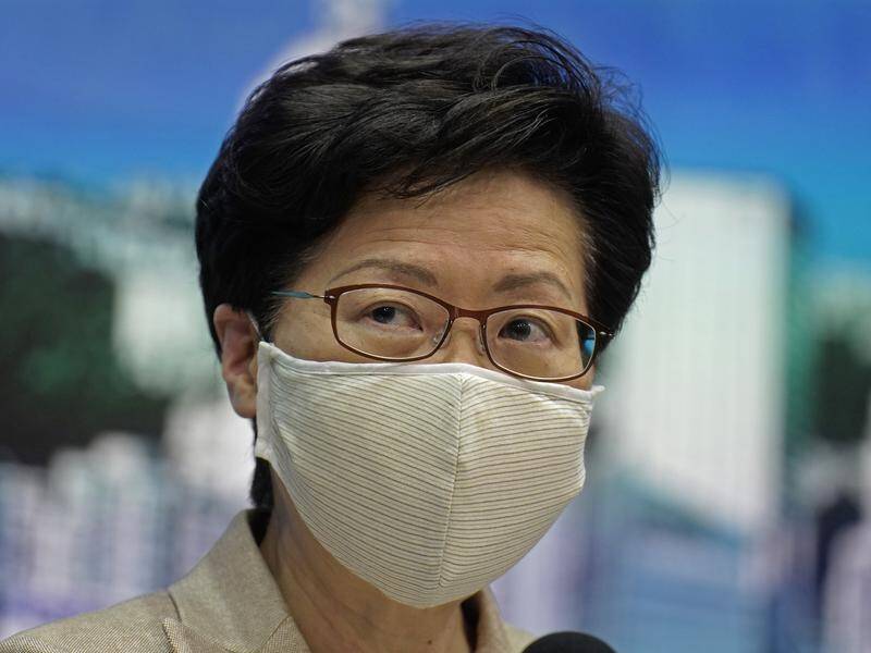 Hong Kong leader Carrie Lam says the elections have been postponed for a year.