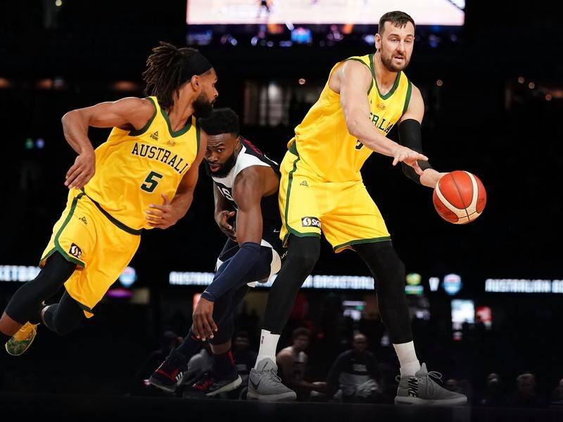 Andrew Bogut's great ability to create scoring chances will be missed by the Boomers in Tokyo.