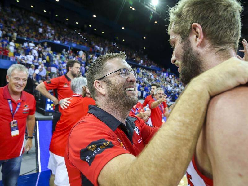 Wildcats coach Trevor Gleeson and Jesse Wagstaff look forward to a close shave in the NBL finals.