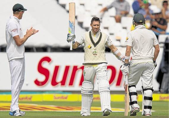 Man in charge: Michael Clarke celebrates a century against South Africa in March. Picture: GETTY IMAGES