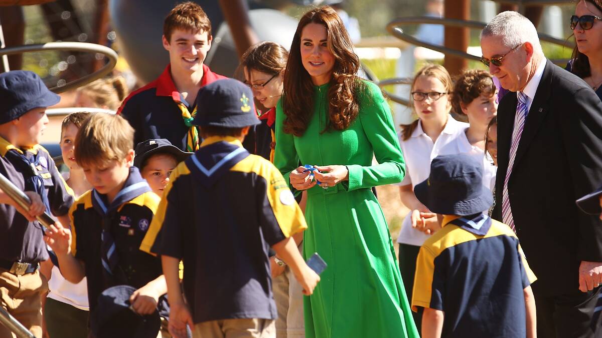 Prince William, Duke of Cambridge and Catherine, Duchess of Cambridge in Canberra on Thursday. Picture: GETTY IMAGES