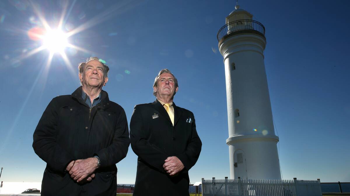 Kiama-Jamberoo RSL sub-branch president Ian Pullar and Kiama councillor Dennis Seage believe the Kiama lighthouse is an ideal point for communicating the Anzac message. Picture: KIRK GILMOUR