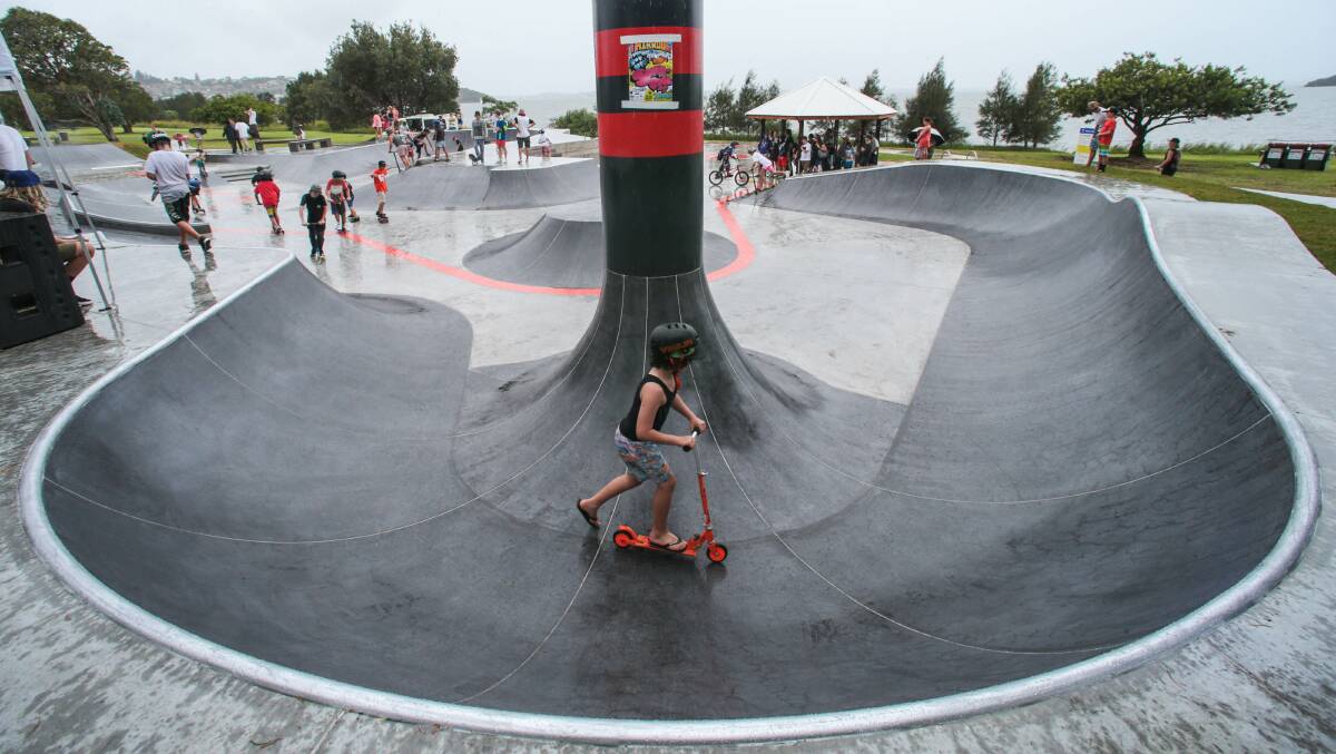 The skate park on Sunday. Picture: ADAM McLEAN