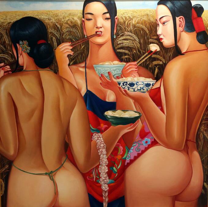 Artwork by Chinese Australian artist Hu Ming. Picture: KIRK GILMOUR