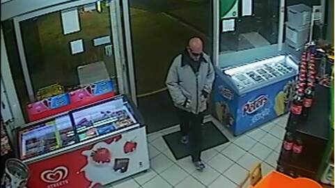 CCTV images of a man police would like to speak to after an attempted robbery at Woonona. Picture: NSW POLICE