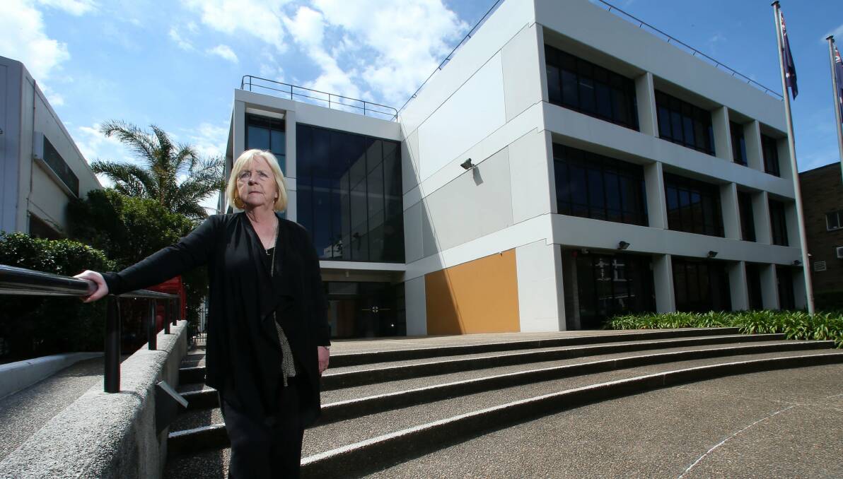 Wollongong MP Noreen Hay outside the NSW State Office Block on Crown Street, Wollongong. Picture: KIRK GILMOUR