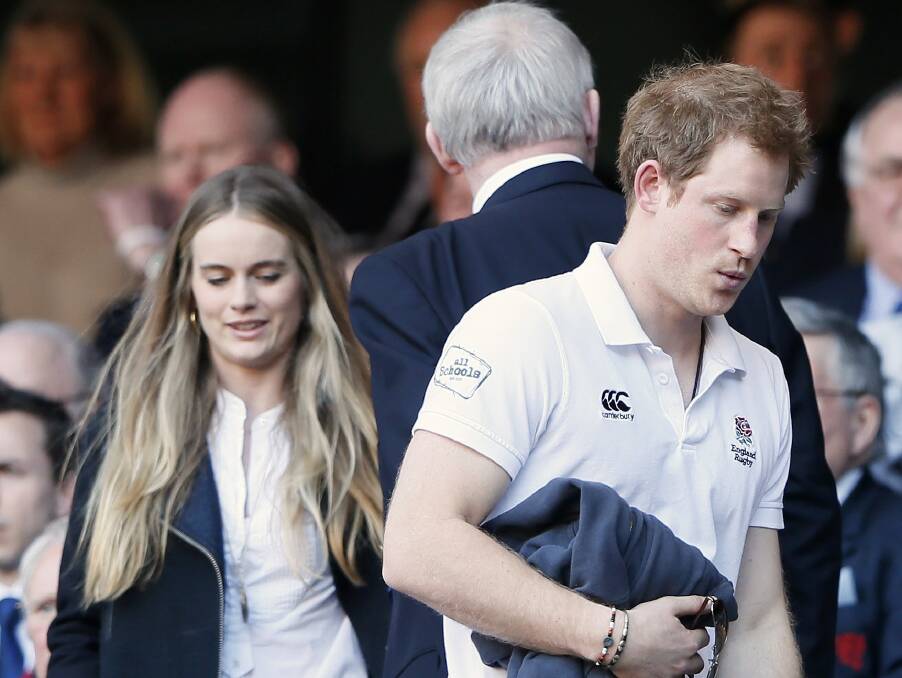 Cressida Bonas and Prince Harry in March. Picture: REUTERS