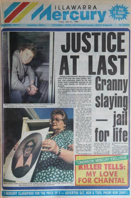 Front page of the Illawarra Mercury on July 21, 1989.