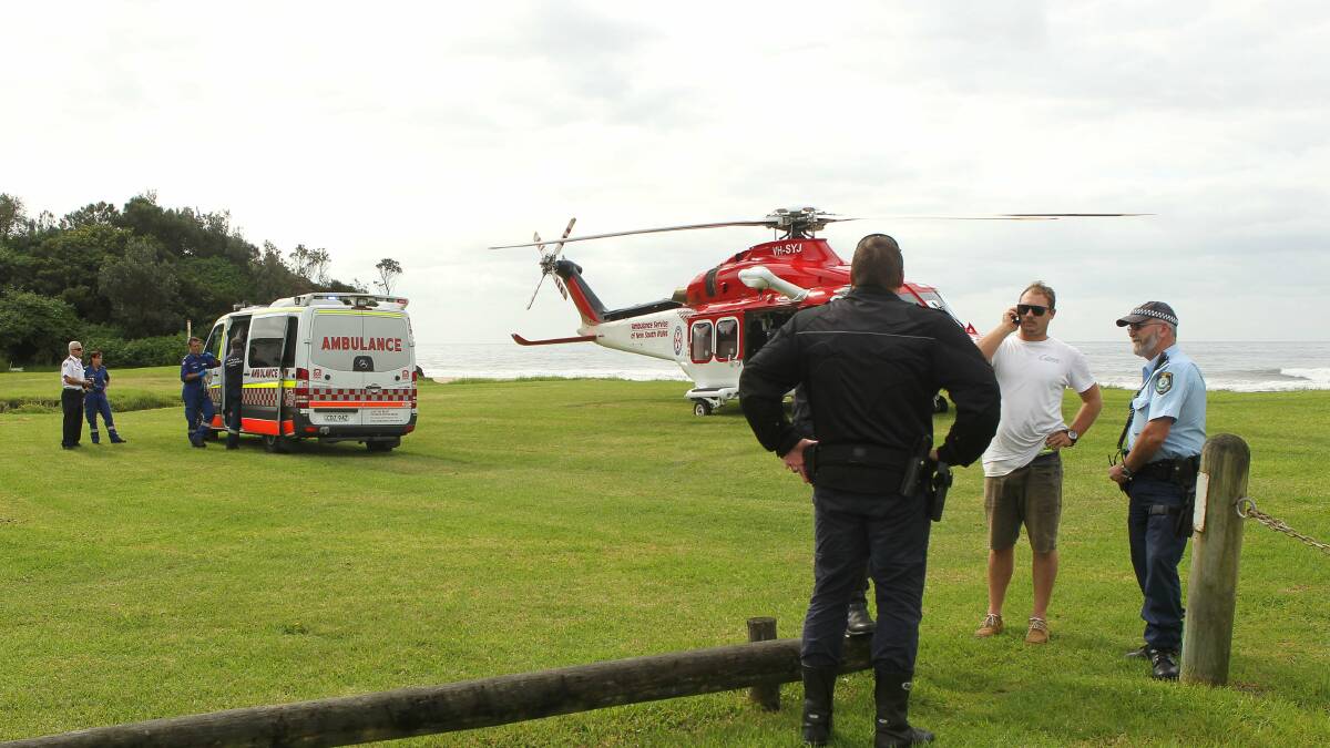A man who fell at least five metres from a roof is in a serious condition. Picture: KIRK GILMOUR