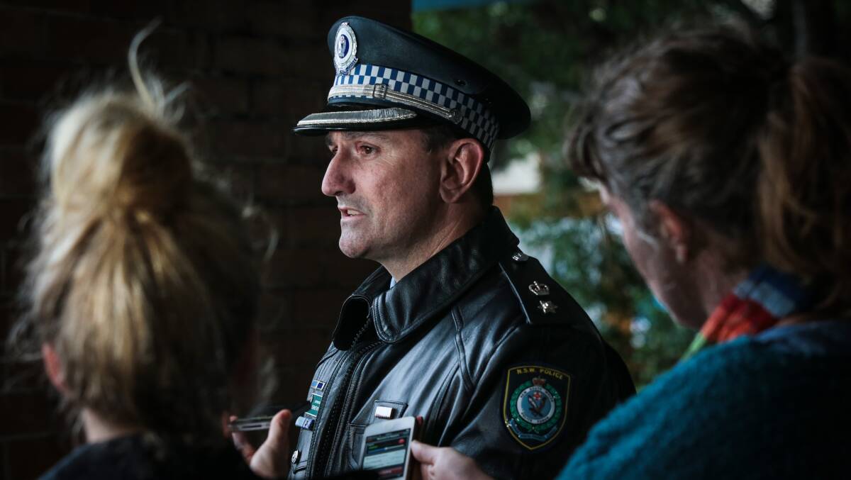 Unexplained: Superintendent Bernie Ryan is appealing for information after the discovery of a body in Wollongong last week. Picture: ADAM McLEAN