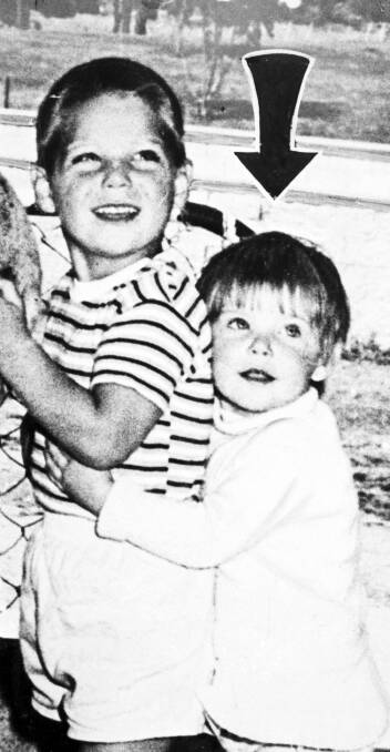 Cheryl Grimmer as a child (right) with her brother. Picture: SUPPLIED