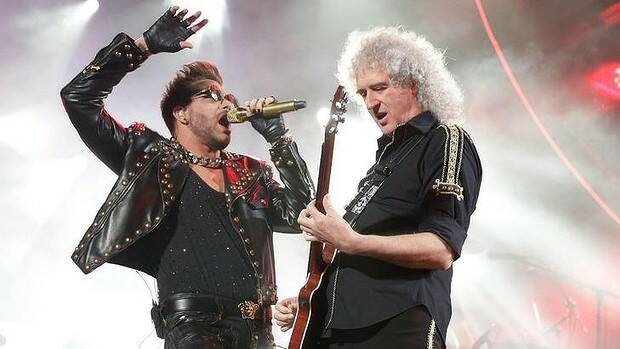 Adam Lambert and Brian May of Queen. Picture: GETTY IMAGES
