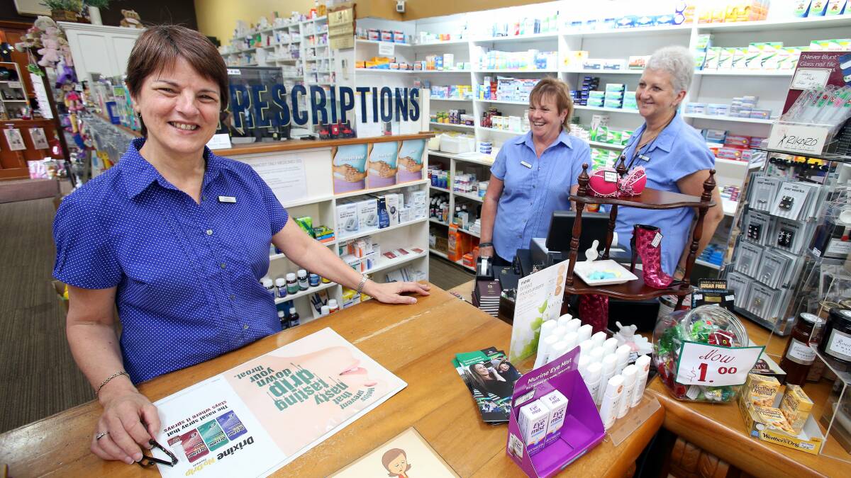 Illawarra Pharmacist Association president Katerina Novarina at her Thirroul pharmacy. Picture: KIRK GILMOUR