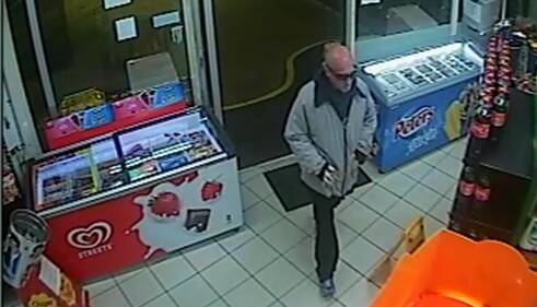 CCTV image of a man police would like to speak to after an attempted robbery at Woonona. Picture: NSW POLICE