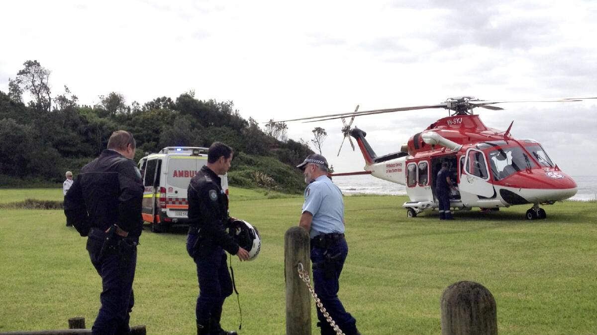 A man who fell at least five metres from a roof is in a serious condition. Picture: KIRK GILMOUR