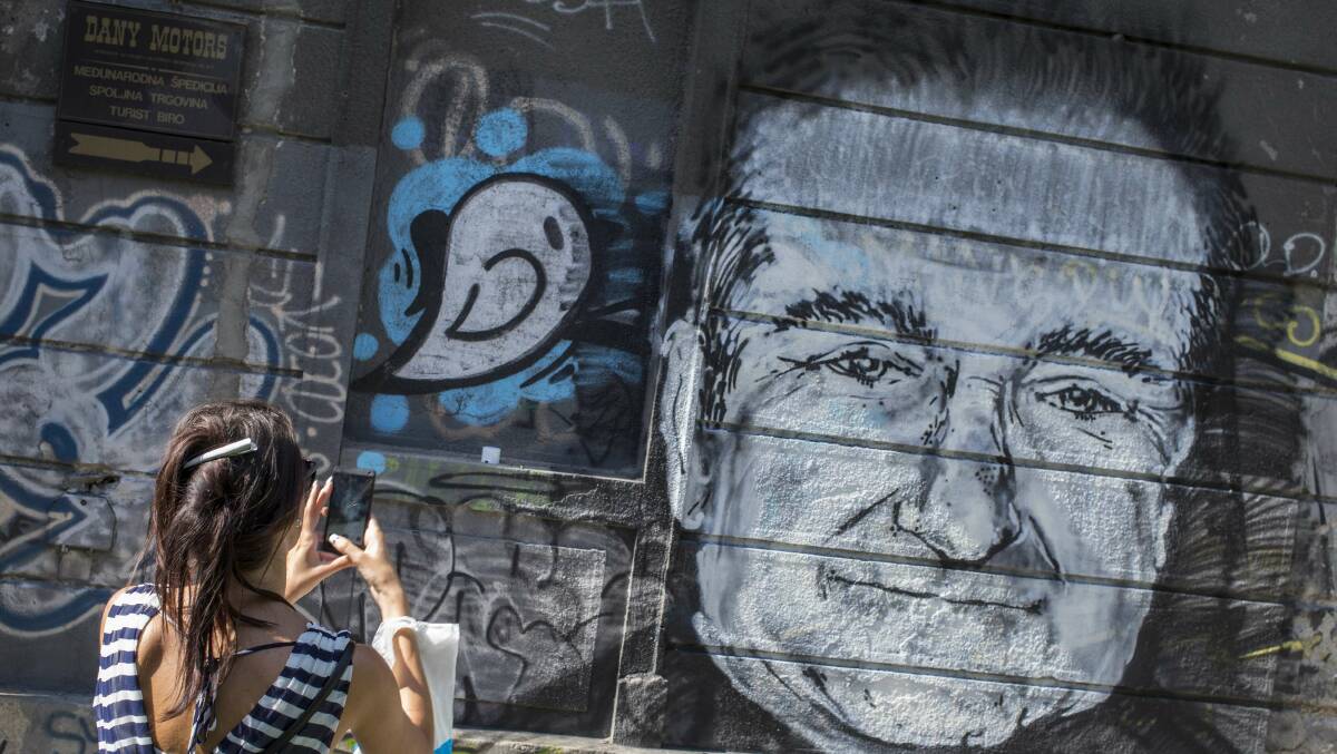 A mural of Robin Williams in Belgrade. Picture: REUTERS