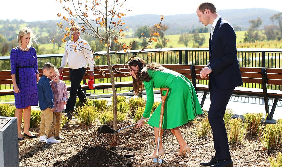 Prince William, Duke of Cambridge and Catherine, Duchess of Cambridge in Canberra on Thursday. Picture: GETTY IMAGES