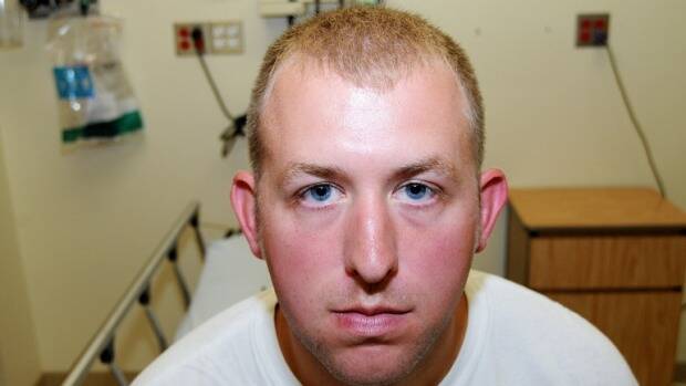 An undated photo shows police officer Darren Wilson shortly after he fatally shot black teenager Michael Brown. Photo: AFP