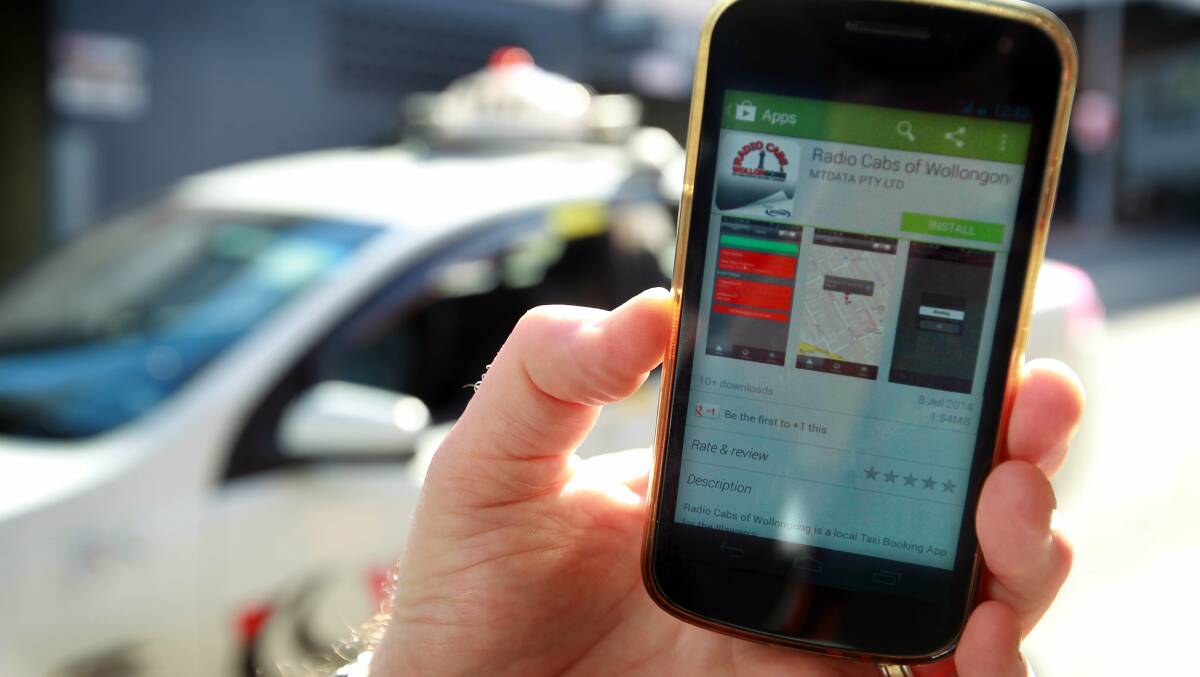 Wollongong Radio Cabs has launched an app that makes booking a taxi much easier. Picture: SYLVIA LIBER