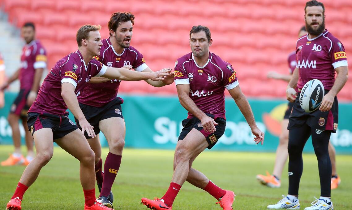 Queensland's State of Origin training session on Tuesday. Picture: GETTY IMAGES