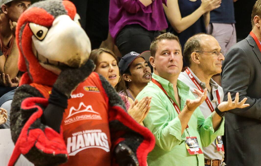 Wollongong Hawks owner James Spenceley during the final game of the season on February 22. Picture: ADAM McLEAN