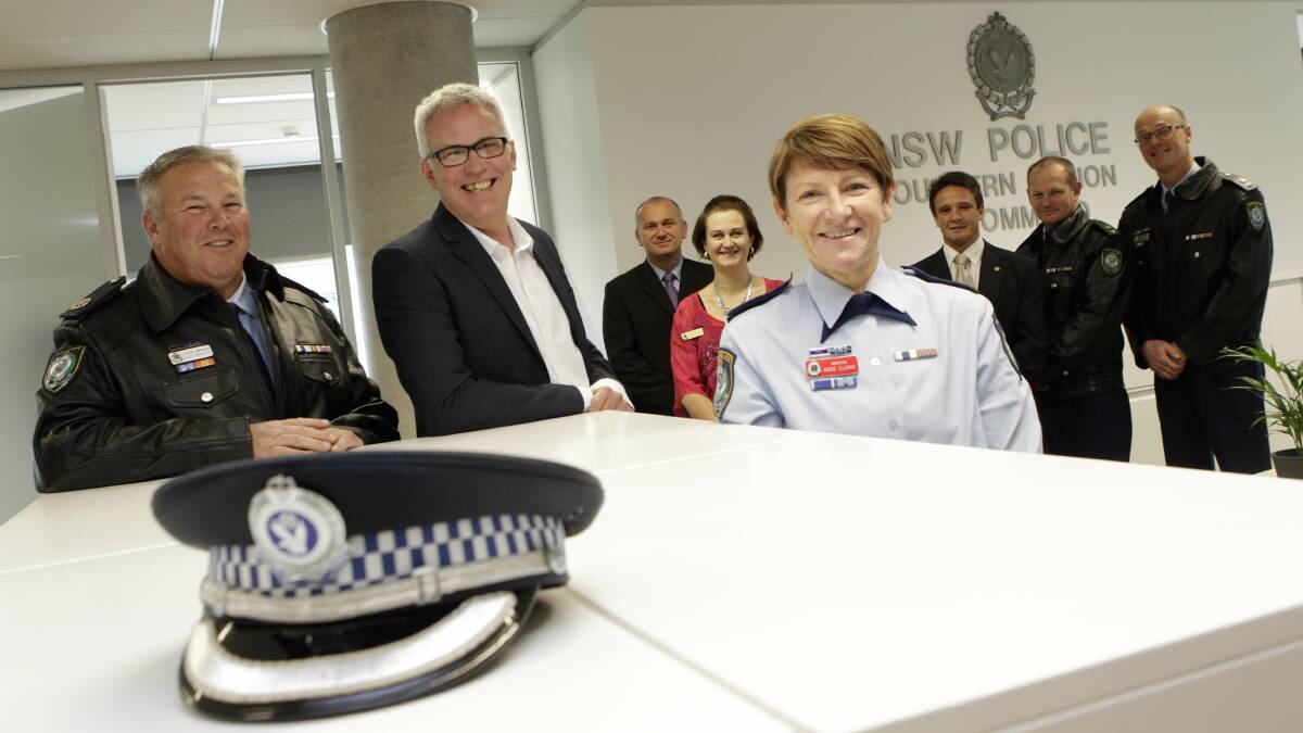 Starter’s orders: Launching  the ball are Assistant Commissioner Garry Worboys, Lifeline’s Graham Gould and Inspector Anne Clarke. Picture: ANDY ZAKELI
